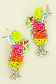 Summer Cocktail Seed Bead Earrings
