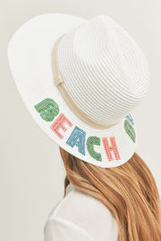 Beach Bum Sequin Packable Sun Hat