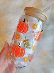 Fall Pumpkins 16 OZ Libby Glass