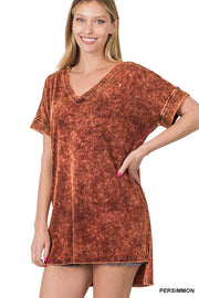 Mineral Washed Persimmon Top