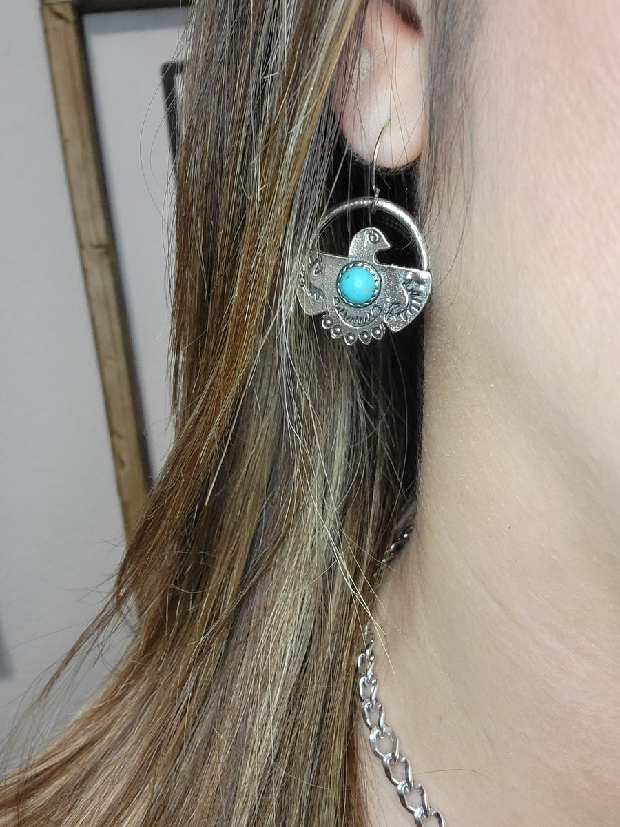 Fly High Turquoise Stone Earrings