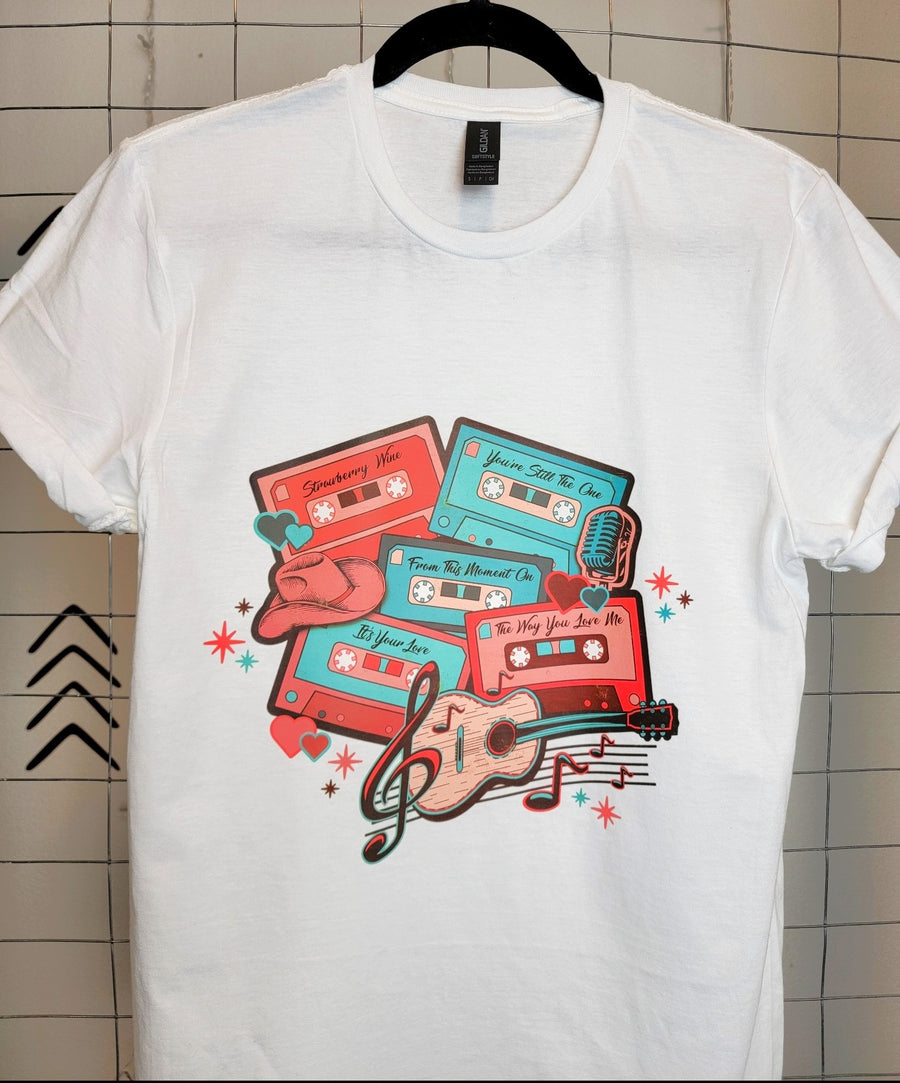 Country Love Song Cassettes Graphic Tee