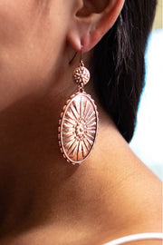 Vintage Bronze Concho Earrings