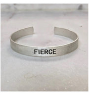 Brushed Copper Cuff Bracelet - Badass, Fierce, Warrior